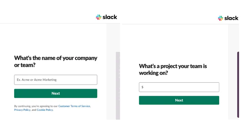 Slack Workspace Creation